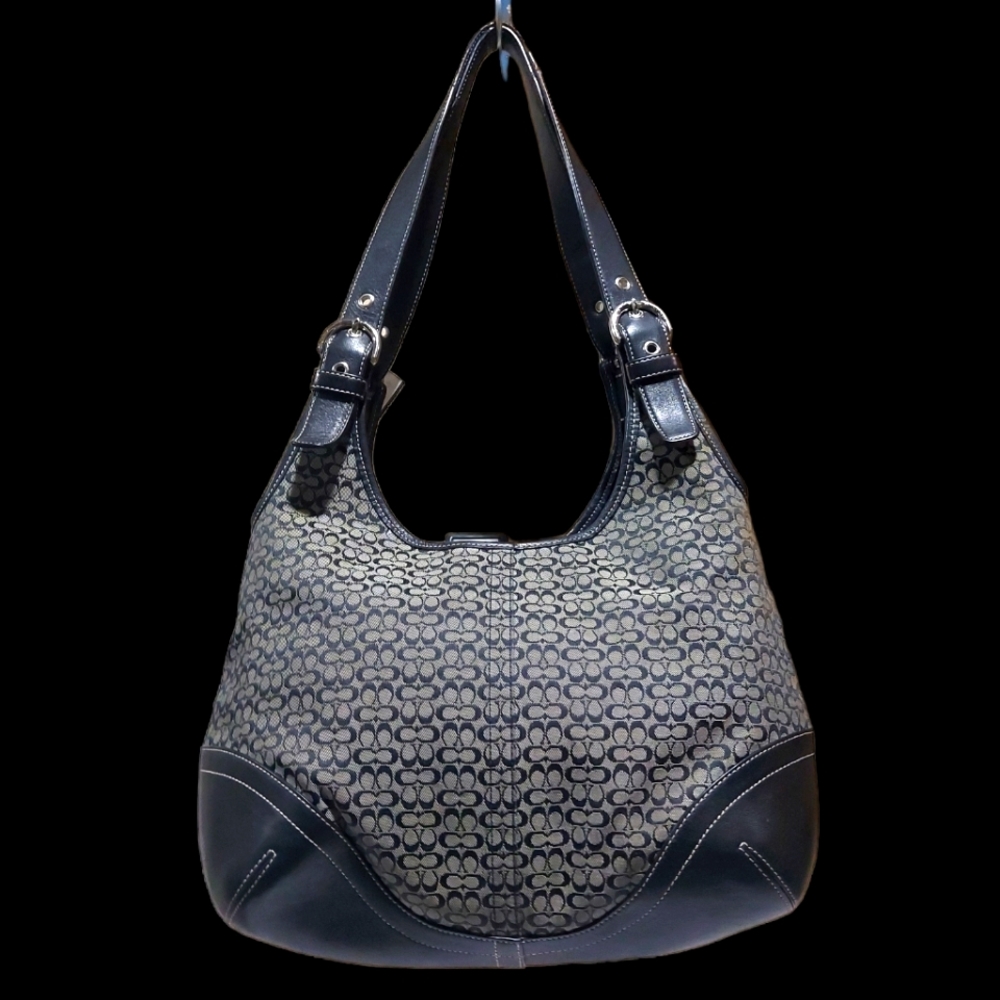 Coach Soho Bucket Bag Handbag 6800 Canvas Leather Trim